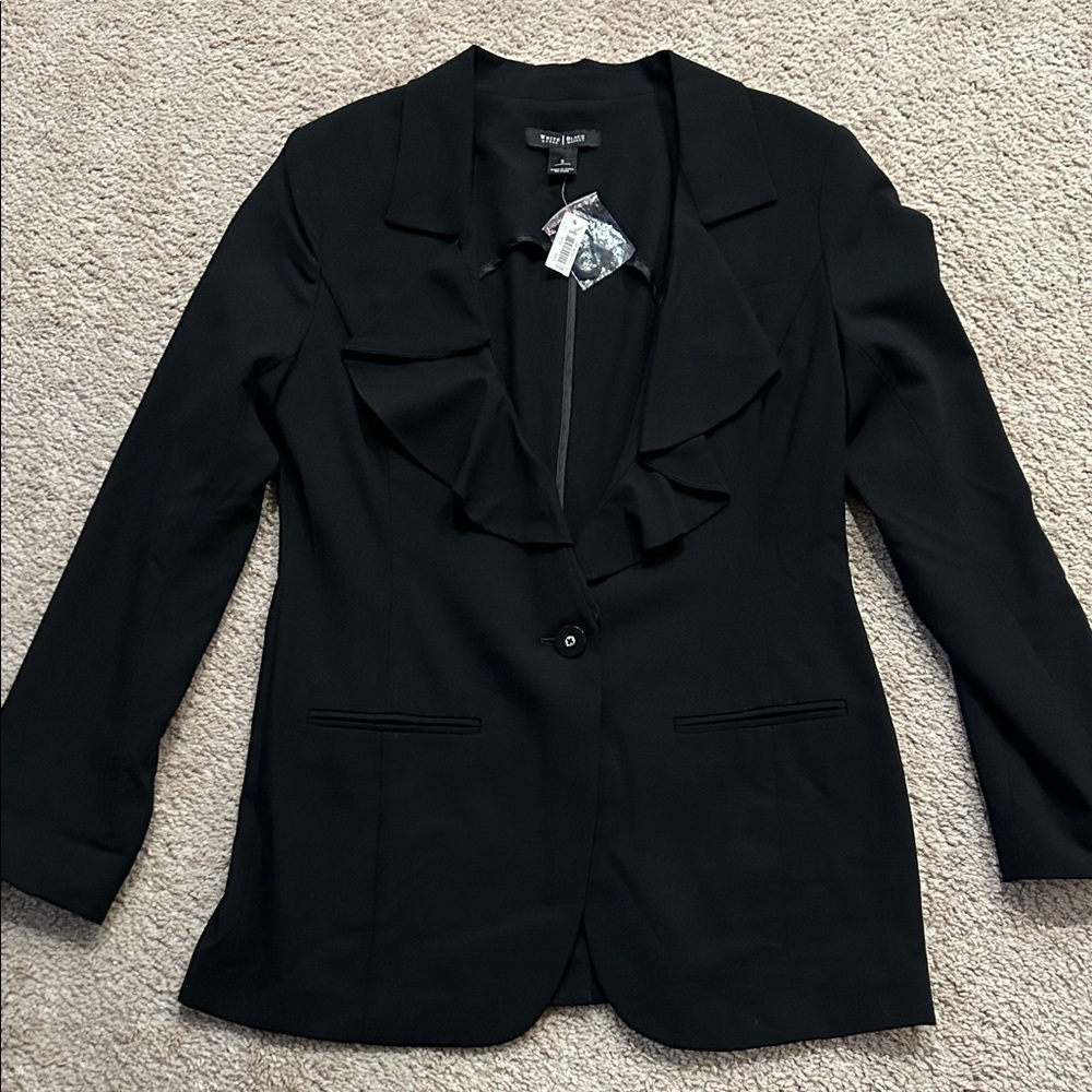 White House Black Market Women's Ruffle Blazer